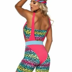 Leg Avenue Cardio Cutie 80s Aerobic Bodysuit Costume Costumes