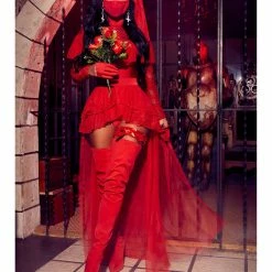 Forplay Beetle Bride Sexy Red Lydia Deetz Beetlejuice 6 Piece Costume Set Costumes 9 Forplay Beetle Bride Sexy Red Lydia Deetz Beetlejuice 6 Piece Costume Set Costumes