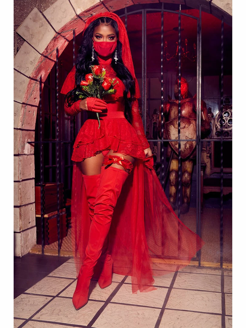 Forplay Beetle Bride Sexy Red Lydia Deetz Beetlejuice 6 Piece Costume Set Costumes 5 Forplay Beetle Bride Sexy Red Lydia Deetz Beetlejuice 6 Piece Costume Set Costumes