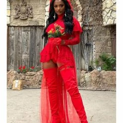 Forplay Beetle Bride Sexy Red Lydia Deetz Beetlejuice 6 Piece Costume Set Costumes 7 Forplay Beetle Bride Sexy Red Lydia Deetz Beetlejuice 6 Piece Costume Set Costumes