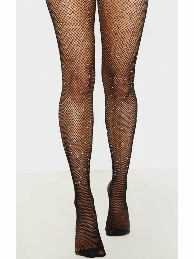 Shop Fortune Khloe Black Sparkle Glitter Crystalized Rhinestone Fishnet Tights Hosiery 1 Shop Fortune Khloe Black Sparkle Glitter Crystalized Rhinestone Fishnet Tights Hosiery