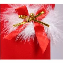 Shop Fortune Costumes Lingerie Red Thigh High Opaque Christmas Stockings With Fur & Bow Trim