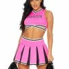 Forplay Score! 4 Piece Sexy Pink Cheerleading Costume