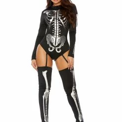 Fortune Sales Store 30 Forplay Pick A Bone Sexy Skeleton Zipfront Bodysuit Costume