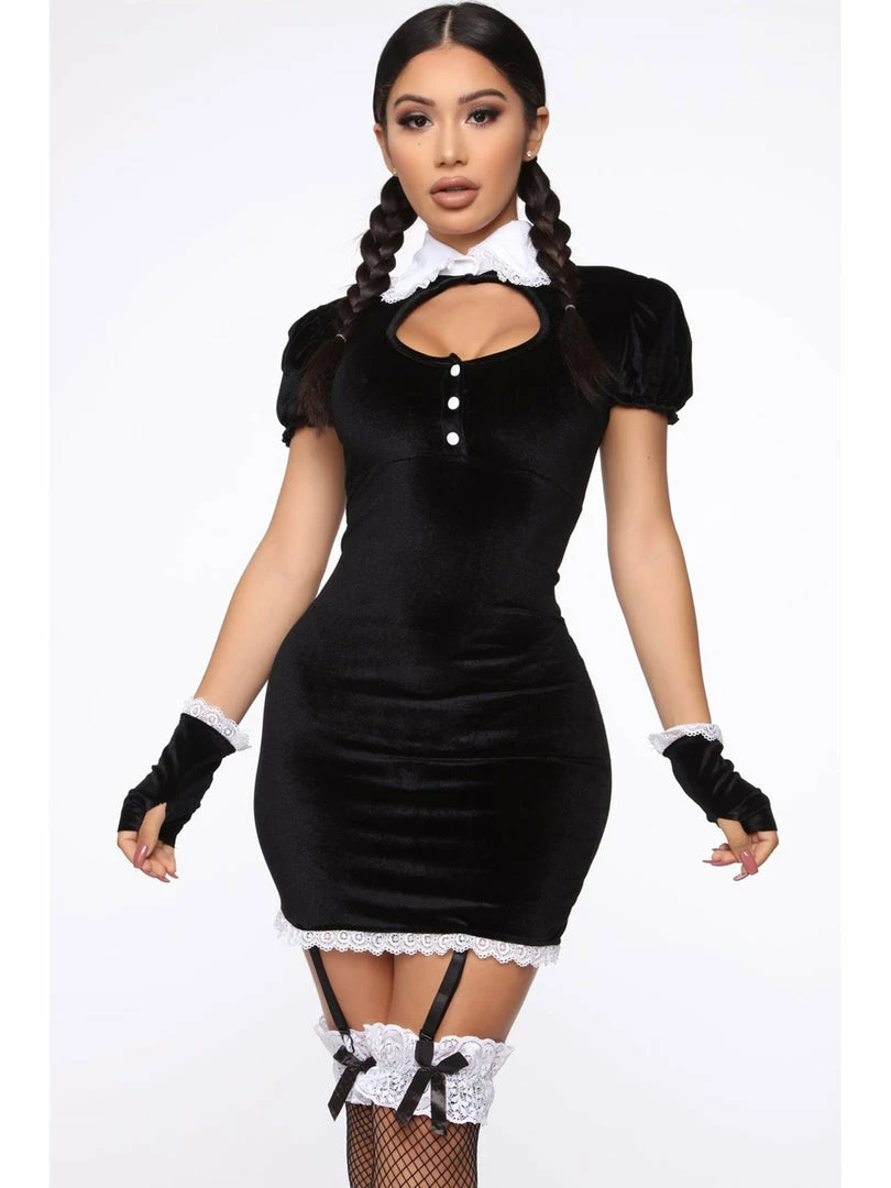 Forplay Woman Crush Wednesday 3 Piece Wednesday Addams Costume