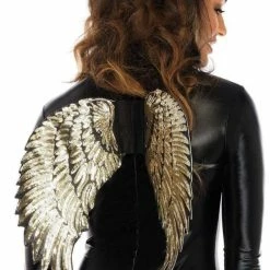 Leg Avenue Gold Sequin Festival Wings Costume Accessories