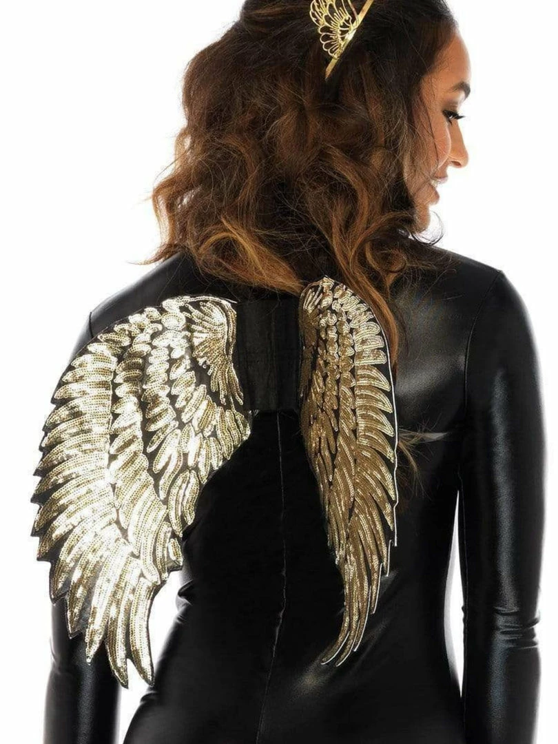 Leg Avenue Gold Sequin Festival Wings Costume Accessories 1 Leg Avenue Gold Sequin Festival Wings Costume Accessories