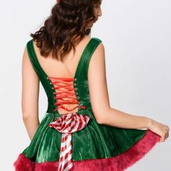Shop Fortune Costumes Lingerie Santas Little Helper Womens Sexy Elf Costume Dress
