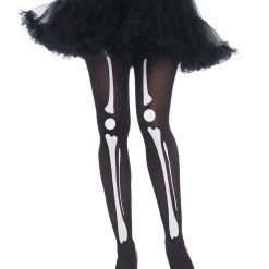 Leg Avenue Womens Costumes Womens Halloween Skeleton Print Bone Tights