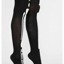 Leg Avenue Womens Costumes Womens Halloween Skeleton Print Bone Tights