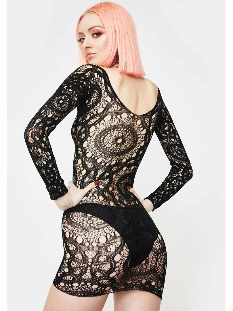 Leg Avenue Cruel Intentions Long Sleeved Crochet Bodycon Lingerie Dress 2 Leg Avenue Cruel Intentions Long Sleeved Crochet Bodycon Lingerie Dress