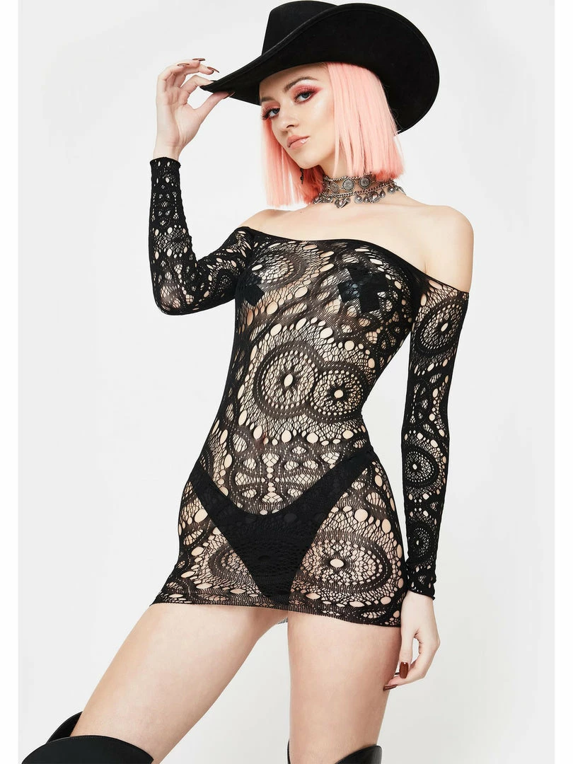 Leg Avenue Cruel Intentions Long Sleeved Crochet Bodycon Lingerie Dress 1 Leg Avenue Cruel Intentions Long Sleeved Crochet Bodycon Lingerie Dress