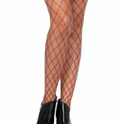 Leg Avenue Hosiery Festival Favourite Diamond Fishnet Tights In Burgundy