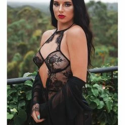 Leg Avenue Irresistible Force Eyelash Lace Keyhole Halter Bodysuit Lingerie 11 Leg Avenue Irresistible Force Eyelash Lace Keyhole Halter Bodysuit Lingerie