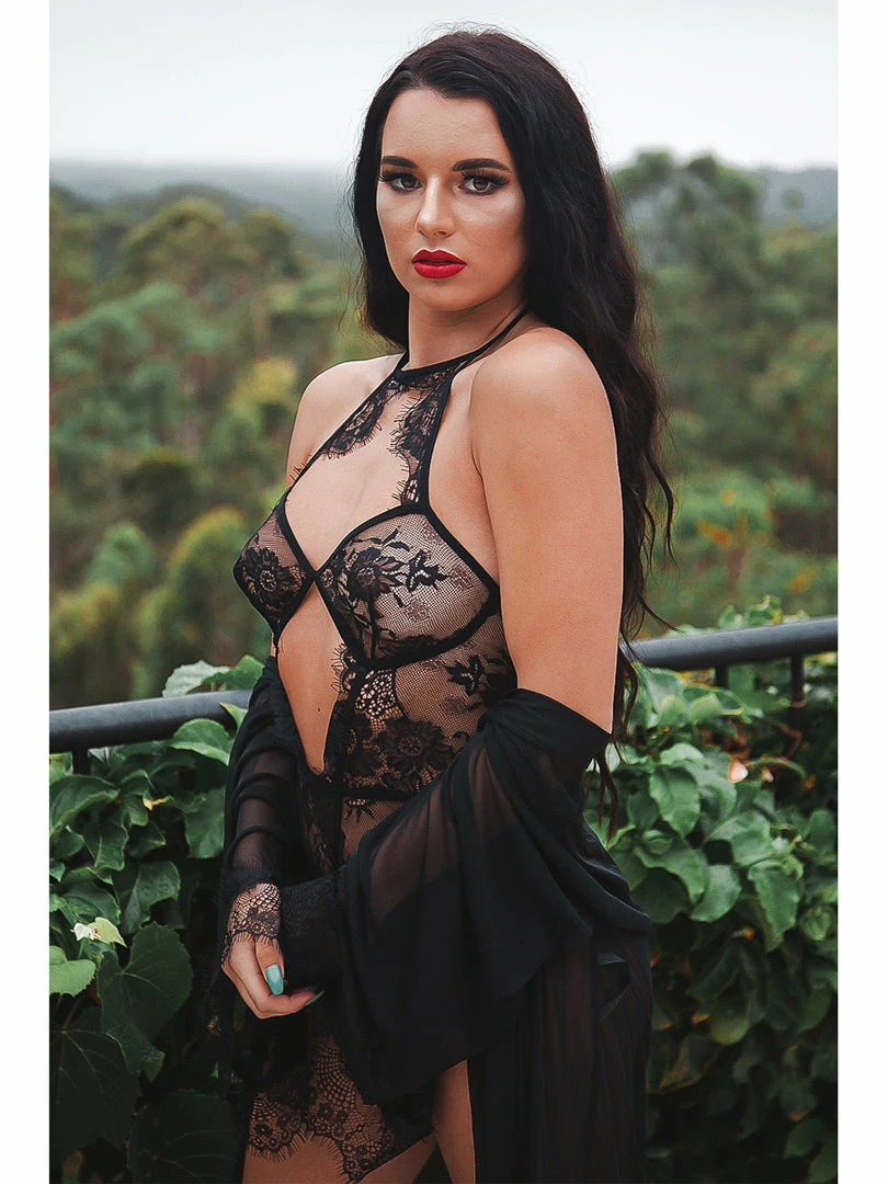 Leg Avenue Irresistible Force Eyelash Lace Keyhole Halter Bodysuit Lingerie 3 Leg Avenue Irresistible Force Eyelash Lace Keyhole Halter Bodysuit Lingerie