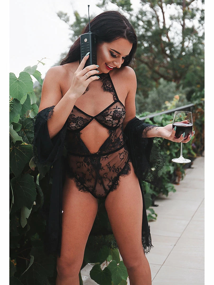 Leg Avenue Irresistible Force Eyelash Lace Keyhole Halter Bodysuit Lingerie 2 Leg Avenue Irresistible Force Eyelash Lace Keyhole Halter Bodysuit Lingerie