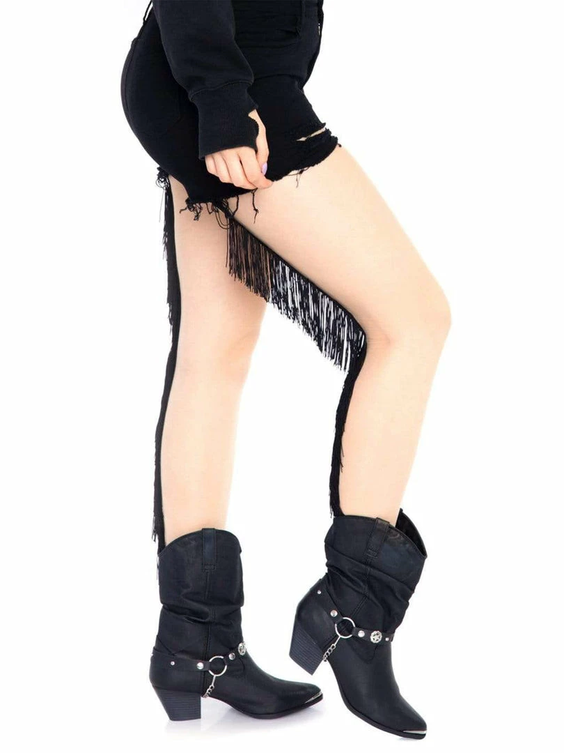 Leg Avenue Nude Pantyhose With Black Fringe Backseam 4 Leg Avenue Nude Pantyhose With Black Fringe Backseam