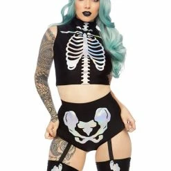Leg Avenue Holographic Skeleton Womens Halloween Costume Costumes