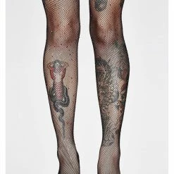 Leg Avenue Hosiery Rainbow Rhinestone Fishnet Tights Black