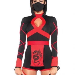Leg Avenue Red & Black Deadly Sexy Dragon Ninja Costume 12 Leg Avenue Red & Black Deadly Sexy Dragon Ninja Costume