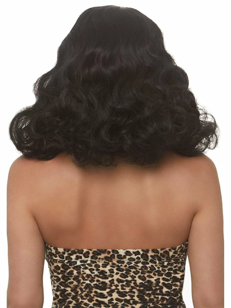 Leg Avenue Rockabilly Retro Bang Curly Bob Wig Black 2 Leg Avenue Rockabilly Retro Bang Curly Bob Wig Black