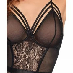 Leg Avenue Lingerie Risky Minx Sheer & Lace Garter Bodysuit 9 Leg Avenue Lingerie Risky Minx Sheer & Lace Garter Bodysuit