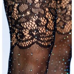 Leg Avenue Night To Remember Rhinestone Lace Top Fishnet Stockings 5 Leg Avenue Night To Remember Rhinestone Lace Top Fishnet Stockings
