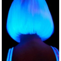 Leg Avenue Costumes Glow In The Dark Short Blonde Bob Wig UV Wig 6 Leg Avenue Costumes Glow In The Dark Short Blonde Bob Wig UV Wig