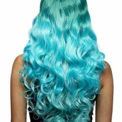 SMIFFYS Long Wavy Ombre Turquoise Mermaid Wig By Manic Panic 7 SMIFFYS Long Wavy Ombre Turquoise Mermaid Wig By Manic Panic