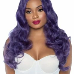 Leg Avenue Womens Long Wavy Purple Mermaid Wig Costumes