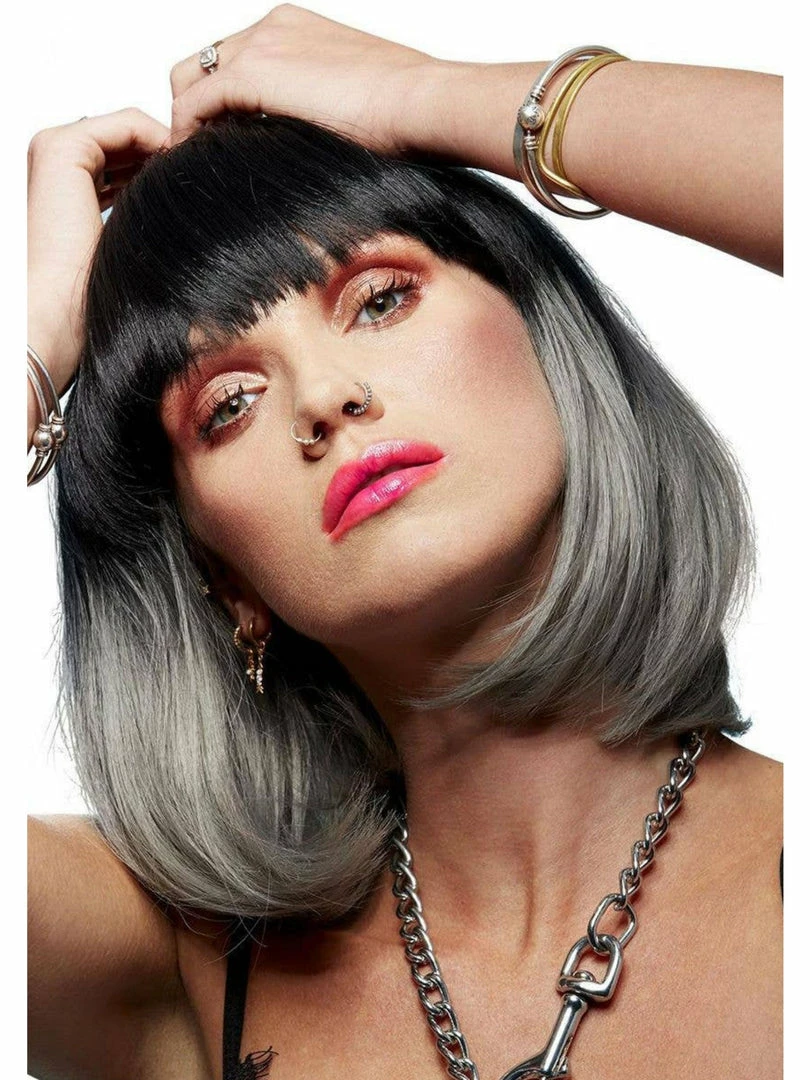 SMIFFYS Manic Panic Glam Doll Grey & Black Ombre Wig Wigs 3 SMIFFYS Manic Panic Glam Doll Grey & Black Ombre Wig Wigs