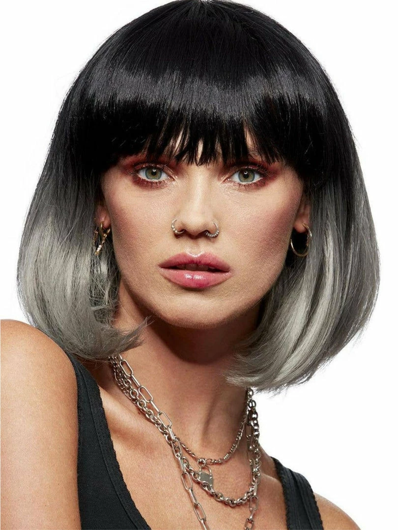 SMIFFYS Manic Panic Glam Doll Grey & Black Ombre Wig Wigs 2 SMIFFYS Manic Panic Glam Doll Grey & Black Ombre Wig Wigs