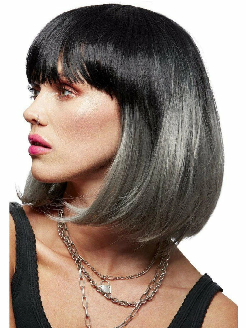 SMIFFYS Manic Panic Glam Doll Grey & Black Ombre Wig Wigs 1 SMIFFYS Manic Panic Glam Doll Grey & Black Ombre Wig Wigs