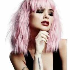 SMIFFYS Manic Panic Cotton Candy Pink Wig With Dark Root Wigs