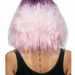 SMIFFYS Manic Panic Cotton Candy Pink Wig With Dark Root Wigs