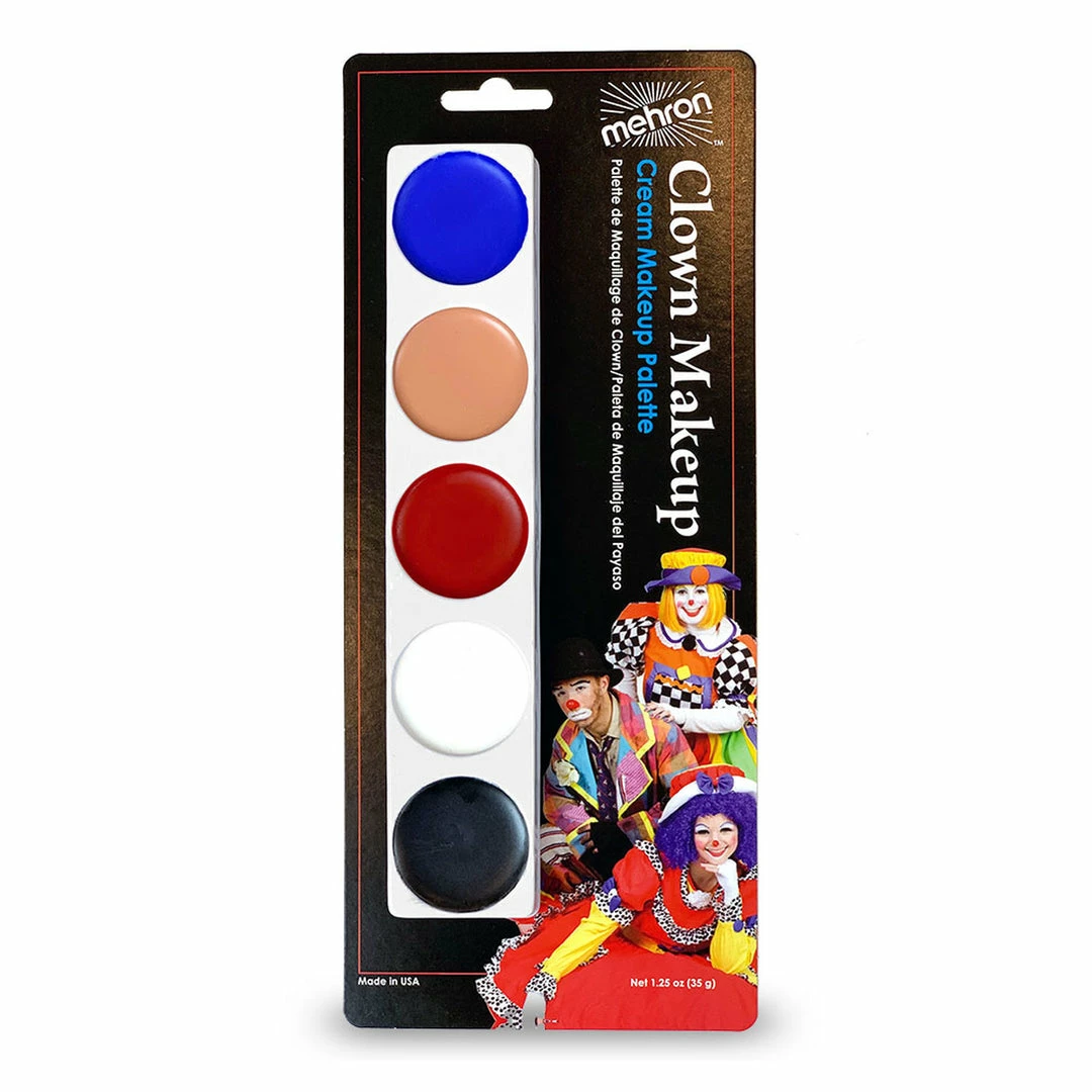Costume Accessories Mehron Clown 5 Colour Make Up Palette
