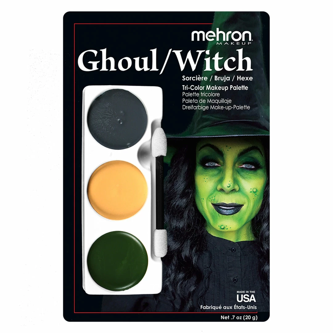 Mehron Witch Tri Colour Make Up Palette Costume Accessories 1 Mehron Witch Tri Colour Make Up Palette Costume Accessories