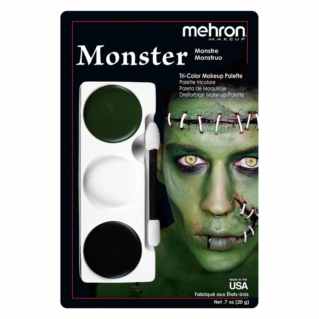 Mehron Monster Tri Colour Make Up Palette 1 Mehron Monster Tri Colour Make Up Palette