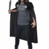 California Costumes Game Of Thrones Mens Wolf Clan Warrior Costume
