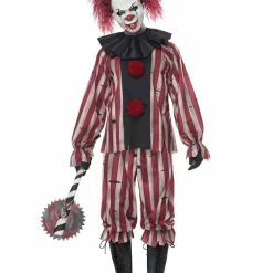 California Costumes Mens Pennywise Nightmare Creepy Clown Halloween Costume