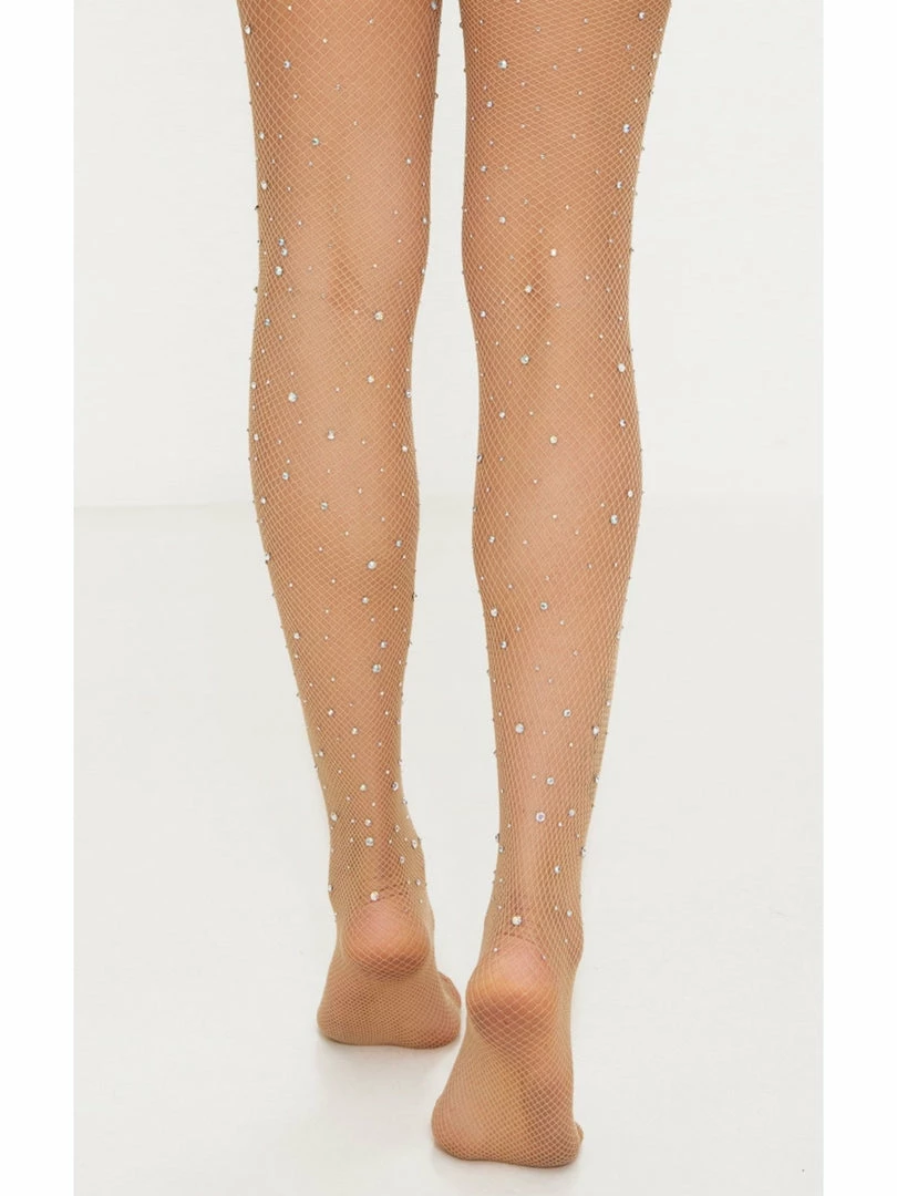 Shop Fortune Kendall Nude Sparkle Glitter Crystalized Rhinestone Fishnet Tights 3 Shop Fortune Kendall Nude Sparkle Glitter Crystalized Rhinestone Fishnet Tights