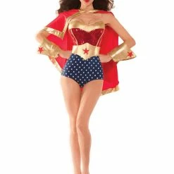 Fortune Sales Store 14 Partyking Womens Wonderful Babe Wonder Woman Costume Costumes