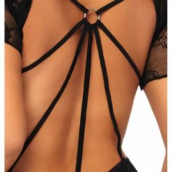 Leg Avenue Mysterious Game Plus Size Floral Lace Bodysuit