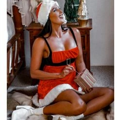 Shop Fortune Costumes Lingerie Naughty But Nice-ish Womens Sexy Santa Costume Dress