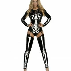 Forplay Sexy Snazzy Skeleton Bodysuit Halloween Costume Costumes