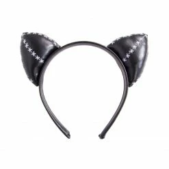Leg Avenue Faux Leather Stitch Cat Ears Costume Accessory