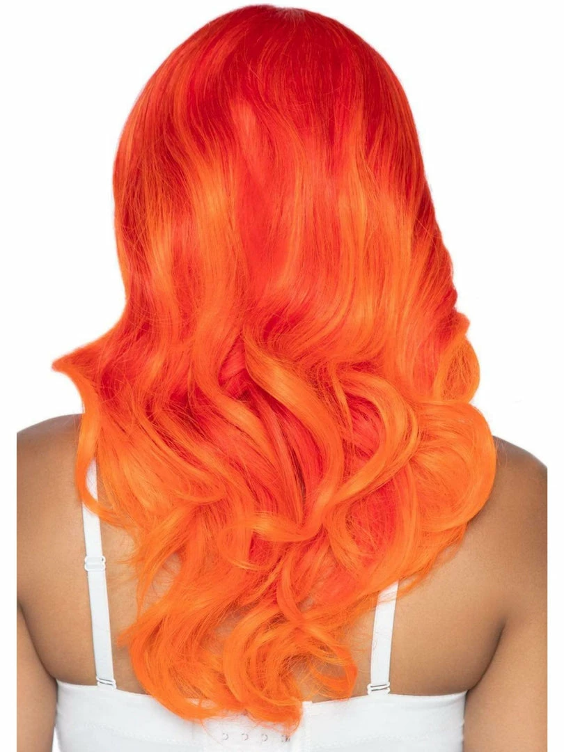 Leg Avenue Orange Ombre Long Wavy Wig 2 Leg Avenue Orange Ombre Long Wavy Wig
