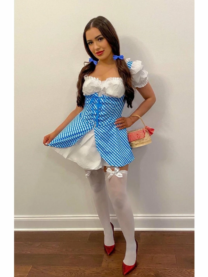 Leg Avenue Dorothy Blue Gingham Farm Girl Costume Dress Costumes 8 Leg Avenue Dorothy Blue Gingham Farm Girl Costume Dress Costumes