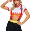 Leg Avenue Costumes Womens 2-Piece Red Hot Firefighter Uniform Costume