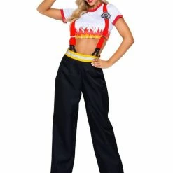 Leg Avenue Costumes Womens 2-Piece Red Hot Firefighter Uniform Costume 9 Leg Avenue Costumes Womens 2-Piece Red Hot Firefighter Uniform Costume